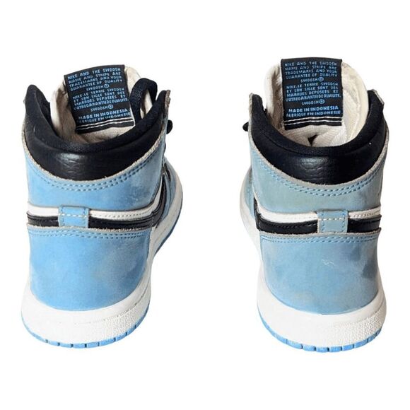 NIKE Air Jordan 1 Retro High 'University Bue" TD Sneakers Size 10C - Picture 5 of 7